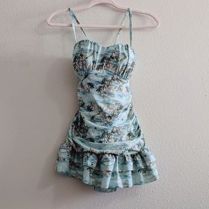 NWT Disney Mermaid Ruched Swimsuit